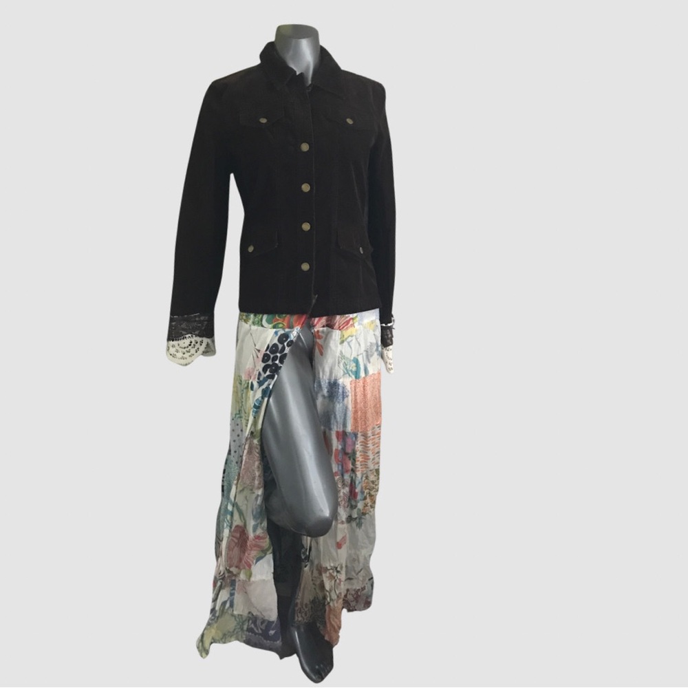 Gypsy Junqe Boutique Women's Brown Corduroy Jacket w/Extended NWT
